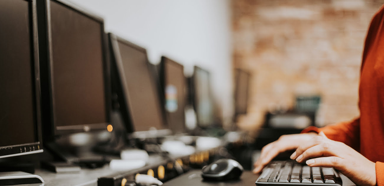 Working on Line of PCs